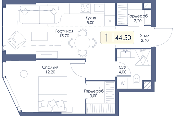 Однокомнатная квартира