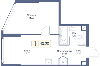 Однокомнатная квартира