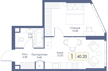 Однокомнатная квартира